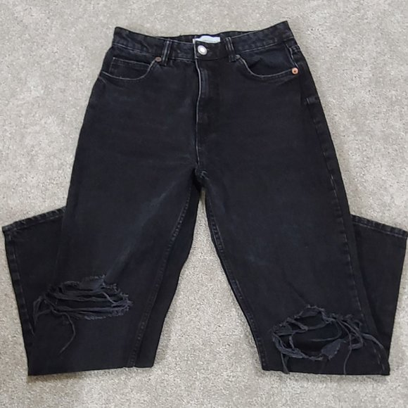 Zara Denim - Zara black distressed jeans